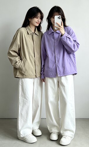 日单高端线迷迭香新款复古纯色翻领宽松休闲百搭长袖教练夹克外套