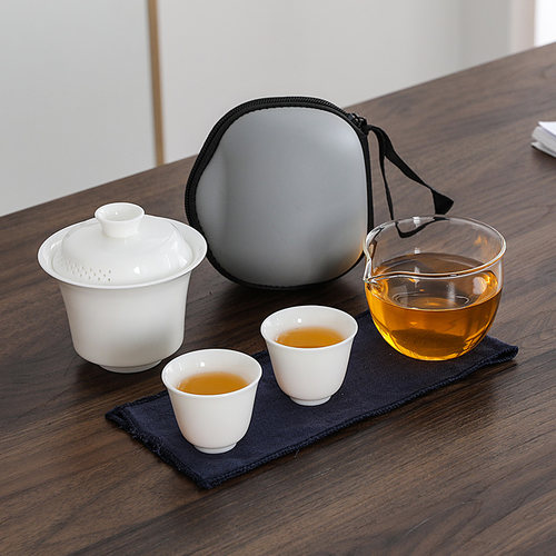 旅行茶具手抓碗套装便携式
