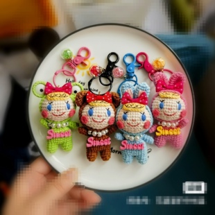 手工成品网红curly collection卷发女孩风格mini卷毛变装玩偶挂件