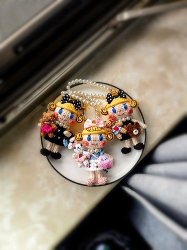 成品日本curly collection同款卷发女孩背包装饰女精致吉祥物挂件