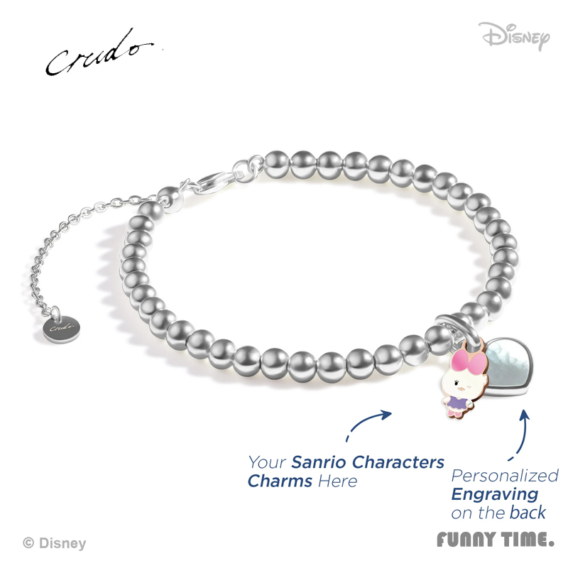 Crudo迪士尼米奇纯银水晶手链