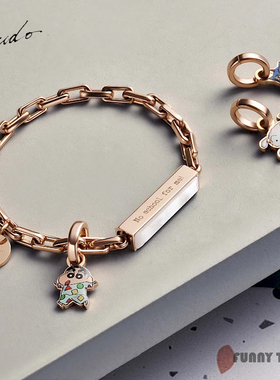 香港Crudo Leather蜡笔小新贝母手链情侣手绳生日礼物钢条手环女