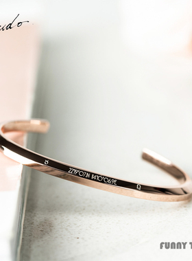 香港Crudo Leather轻奢手镯简约开口情侣手环情人礼物送男女手链