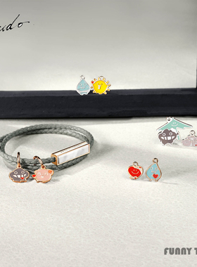 香港代购Crudo Leather卡通Dustykid编织皮革手链情侣绳生日礼物