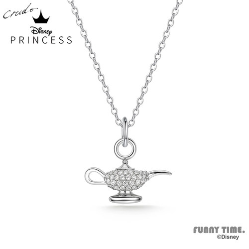 迪士尼公主系列闪石925纯银项链