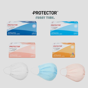 香港代购 Daily口罩一次性3层成人平面口罩30片一盒透气 Protector