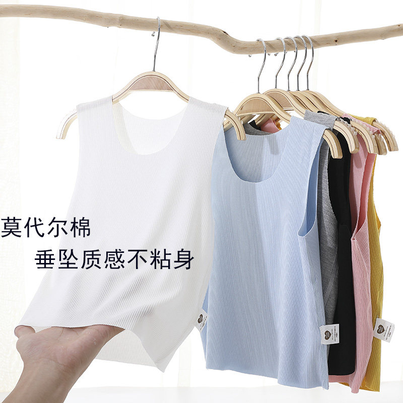 薄款无痕背心冰丝半袖衫