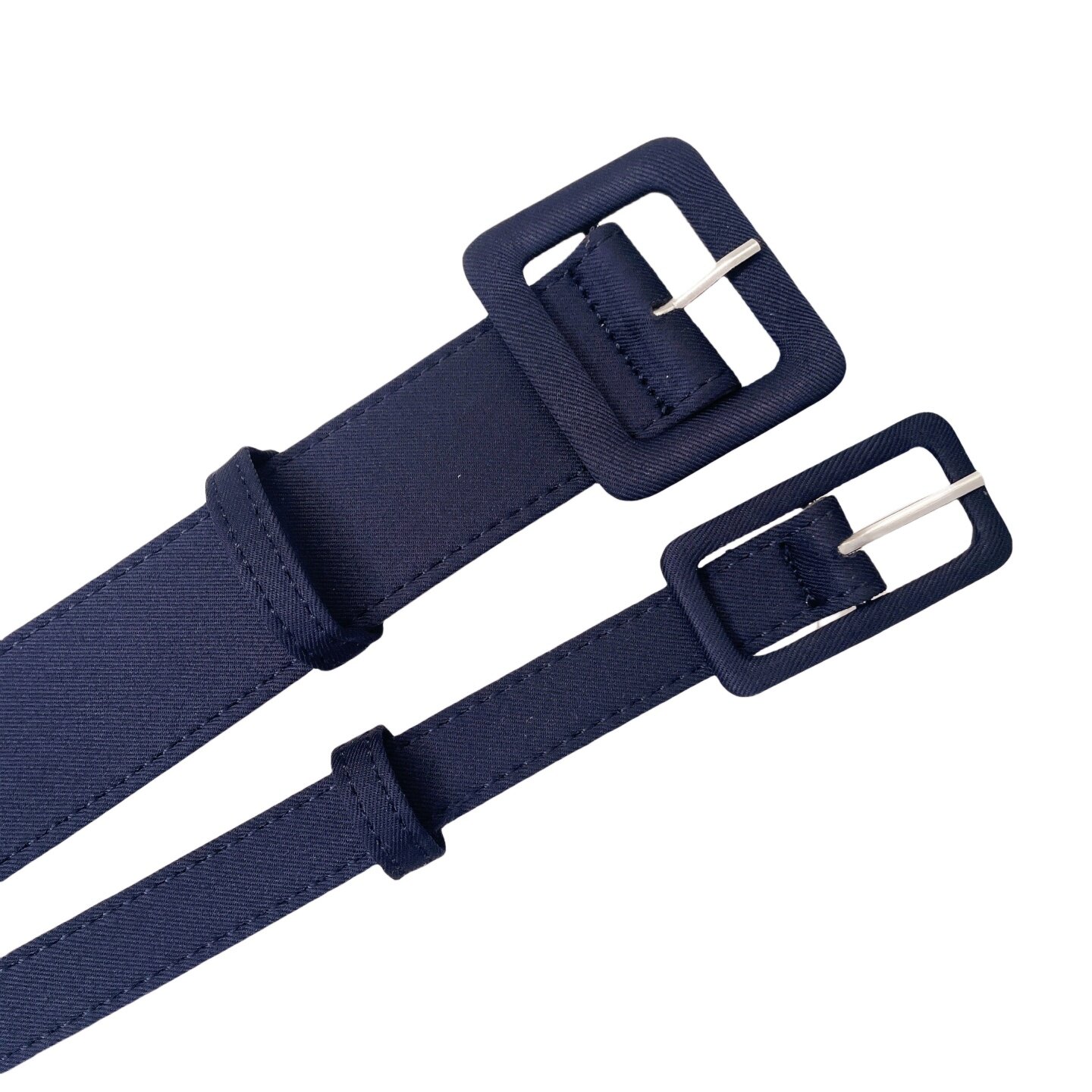 布腰带蓝色装饰风衣腰带女简约百搭配工服套装深蓝色布面腰带裙带