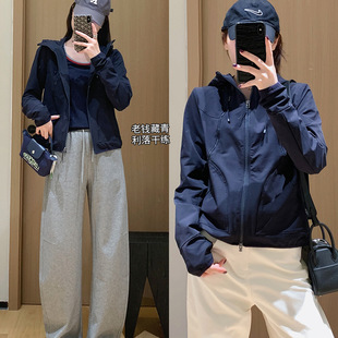 夹克防风冲锋衣双拉链正肩连帽外套女 短款 深圳南油女装 渠道货