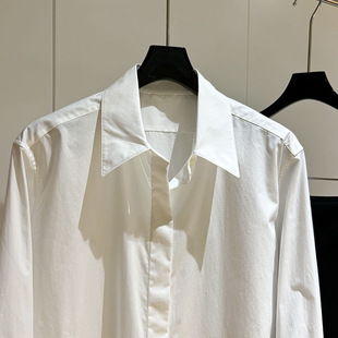 衣女宽松衬衫 深圳南油女装 白衬衫 极简长袖 高品质基础单品