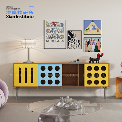 汐岸物研所工业风电视柜模块组合柜海洋板储物柜彩色收纳柜子斗柜