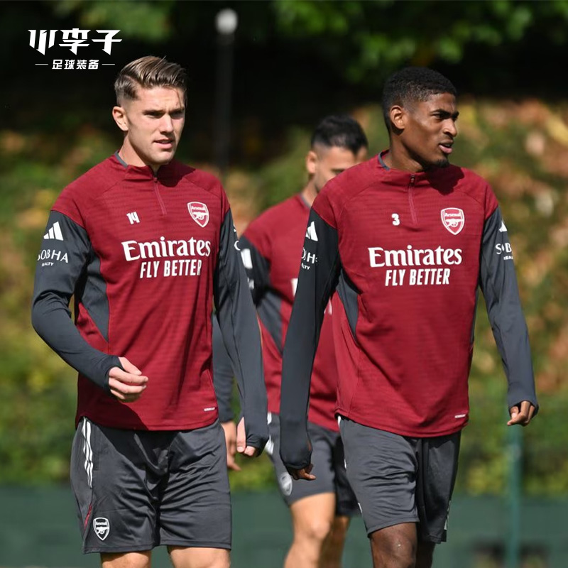 小李子ADIDAS阿迪达斯阿森纳球员版半拉链长袖训练服成人男JI9566