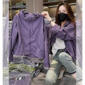 连帽休闲防晒冲锋衣外套 女士洋气紫色防晒衣宽松薄款 2025夏季 新款