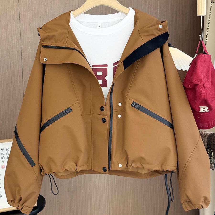 短款冲锋衣工装外套女春秋季2025新款爆款独特别致小个子休闲夹克