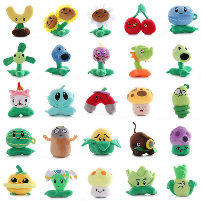 植物游戏毛绒布偶玩具儿童玩偶抓娃娃机蔬菜水果射手青菜公仔抱枕