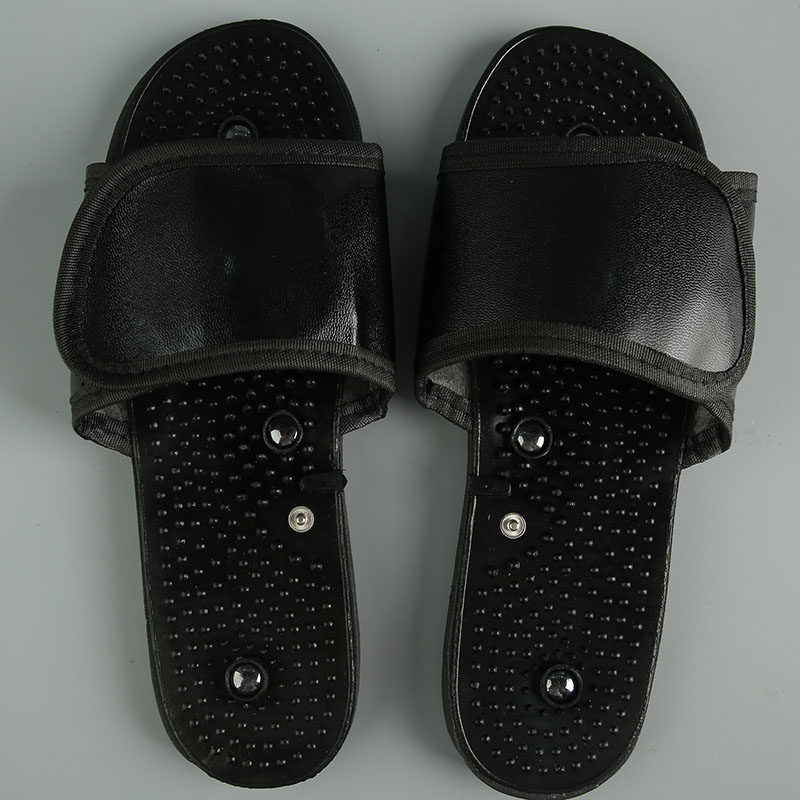 中频理疗仪配件足疗鞋脚底按摩磁疗电针灸理疗鞋（黑色泡沫小号）