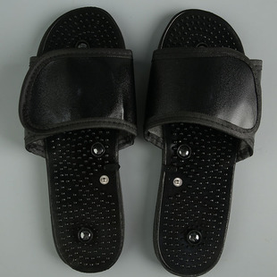 中频理疗仪配件足疗鞋脚底按摩磁疗电针灸理疗鞋(黑色泡沫小号)