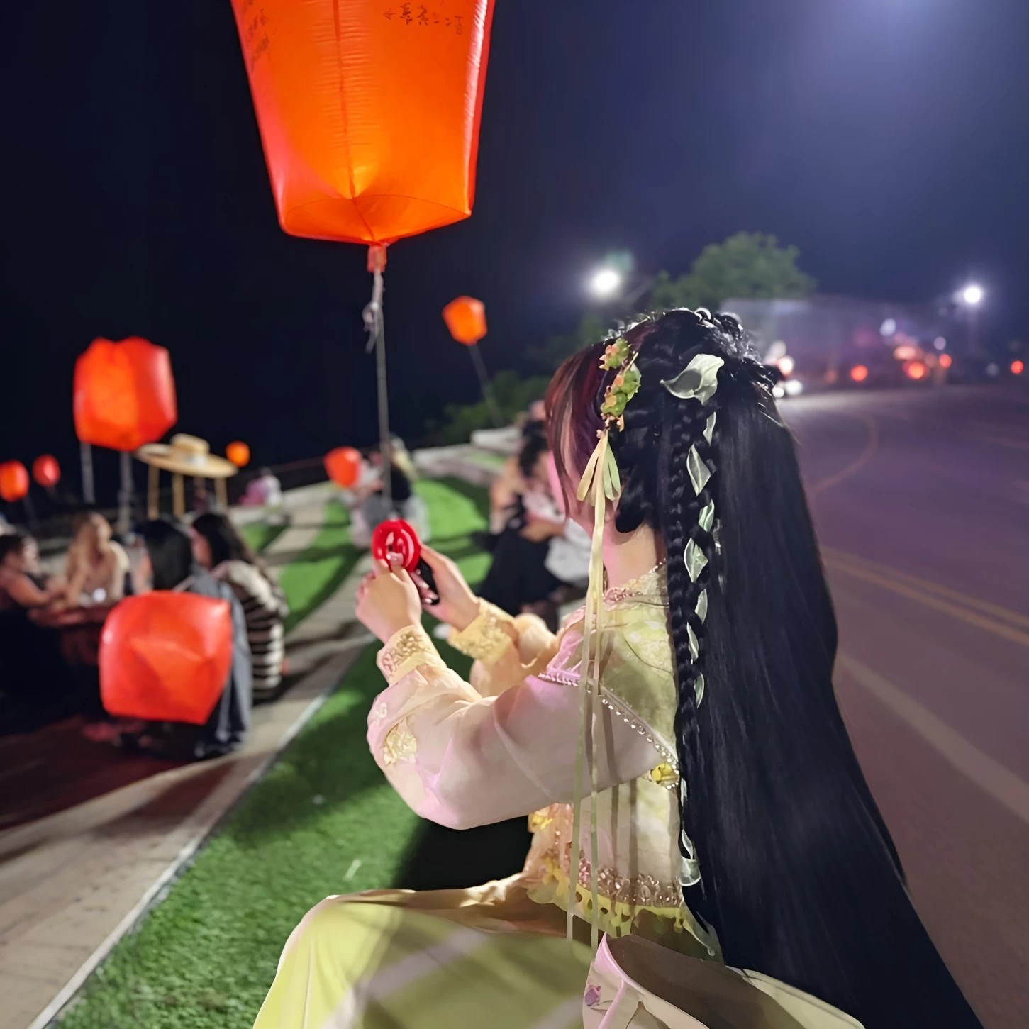 葛仙村同款电子孔明灯放飞祝福图片