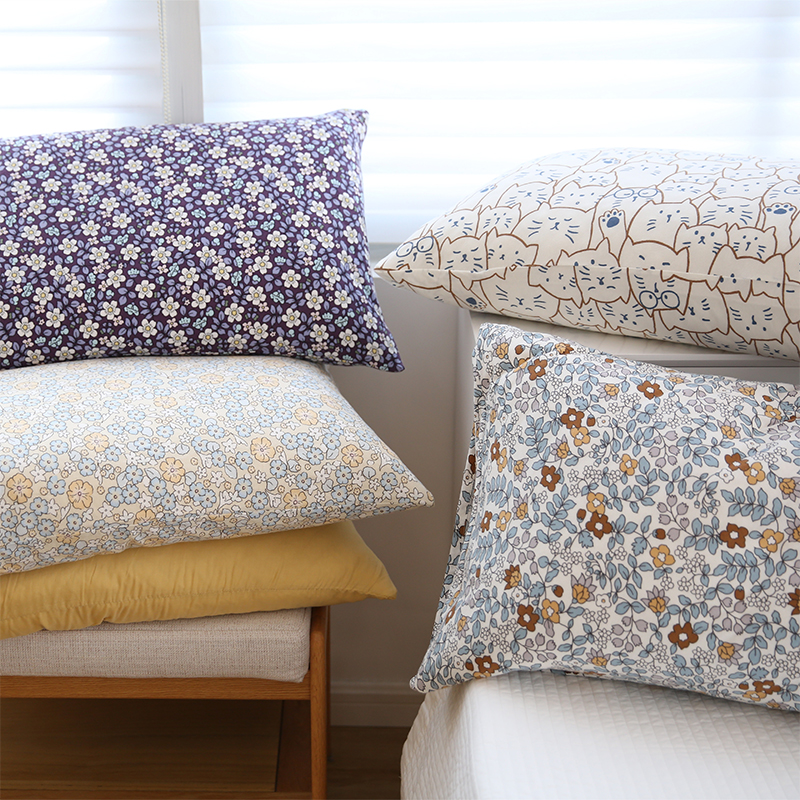 在耳边卡通全棉针织棉田园小碎花