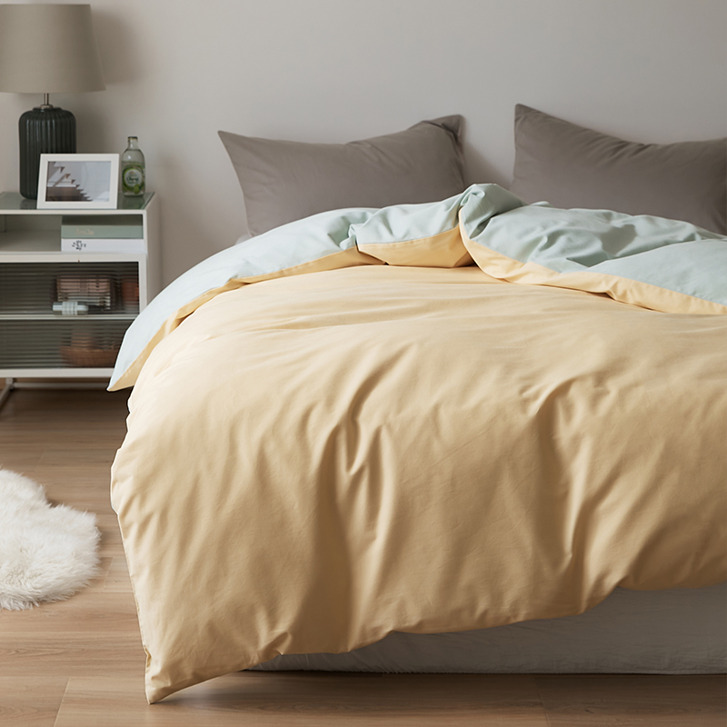 磨毛纯色加厚被罩简约全棉