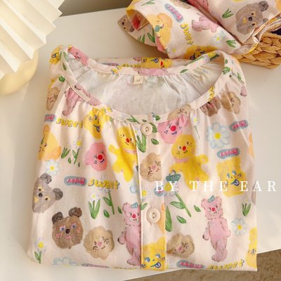 全棉磨毛家居服卡通涂鸦女款