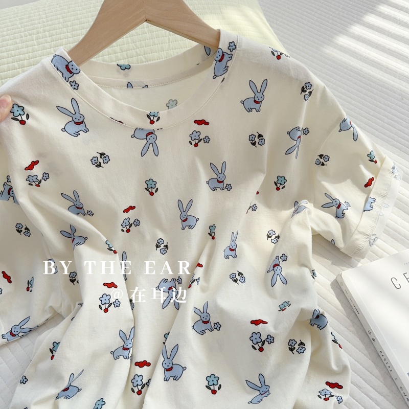 长裤蓝小兔柔软全棉家居服