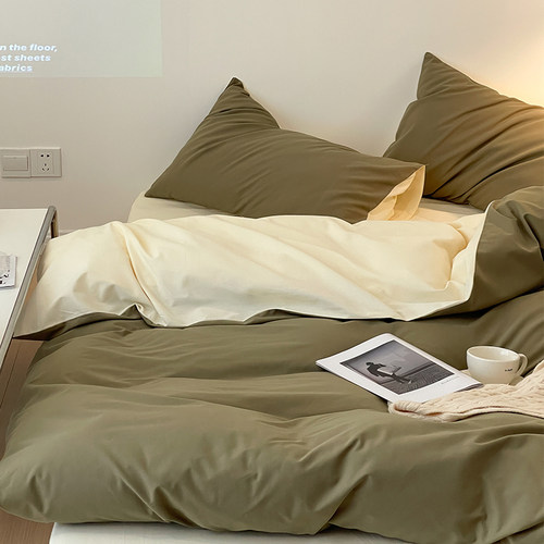 奶油系磨毛贡缎加厚四件套