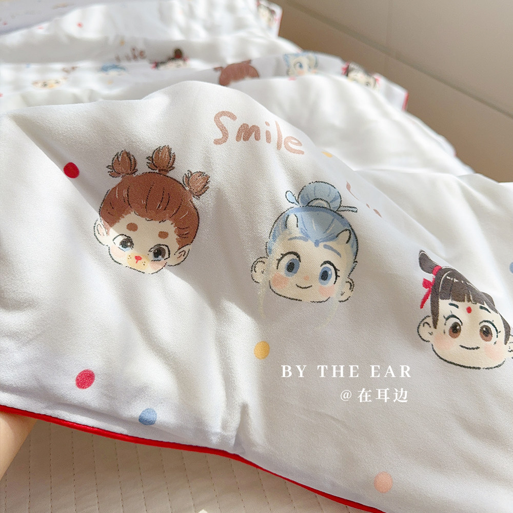 在耳边卡通小哪吒A类针织牛奶棉夏凉被儿童夏凉被可水洗薄被子,床上用品,化纤被,淘宝优惠券,粉丝福利购,淘宝优惠卷