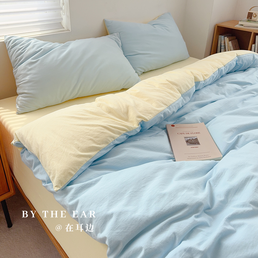 A类全棉天竺棉四件套亲肤简约