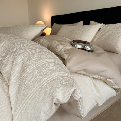 60支全棉大提花四件套