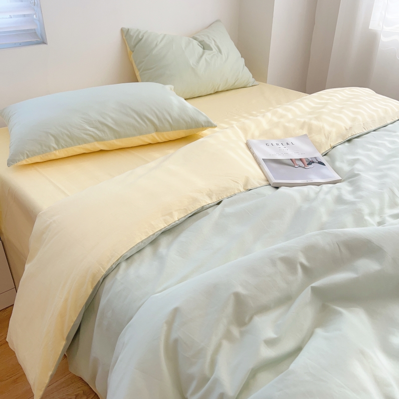 日式纯棉四件套水洗棉全棉文艺风