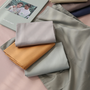 在耳边简约轻奢100支贡缎纯棉枕套长绒棉枕头套48 74cm单只