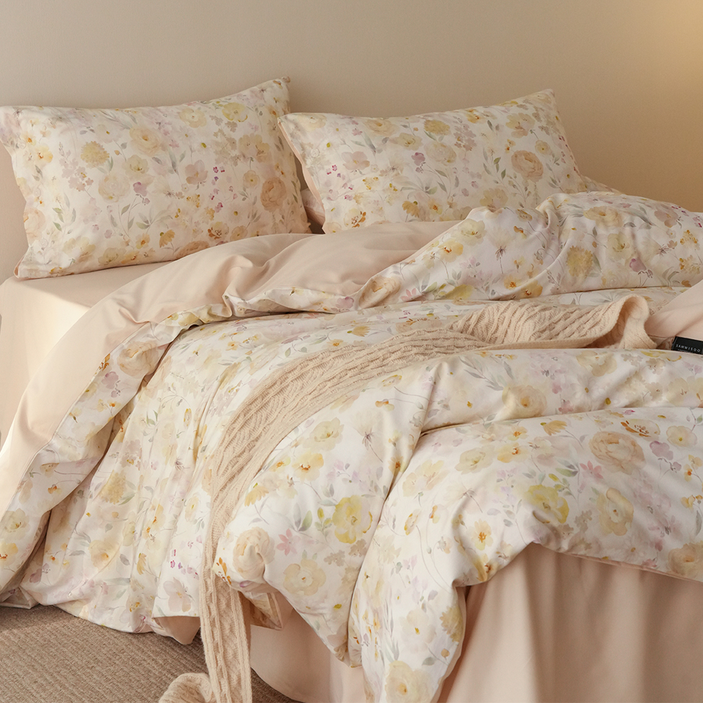 美式油画风100S全棉磨毛四件套