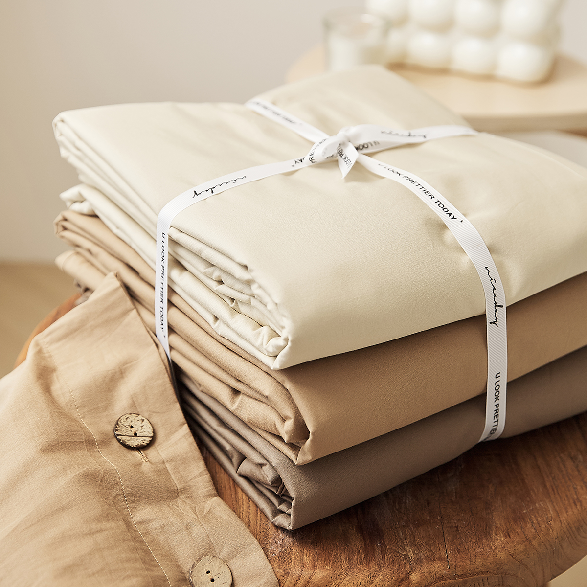 春夏简约素色40s全棉水洗棉被套