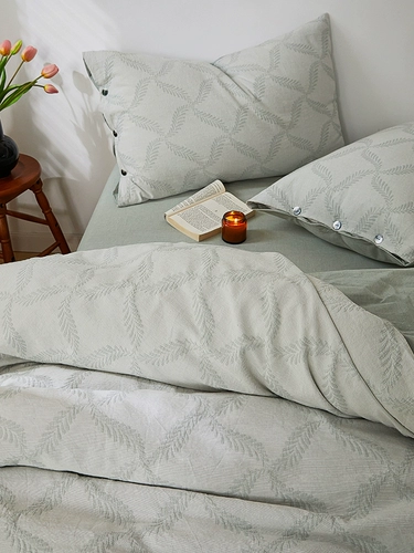 Хлопковый комплект, хлопковое покрывало, скандинавский стиль, 4 предмета, простой и элегантный дизайн