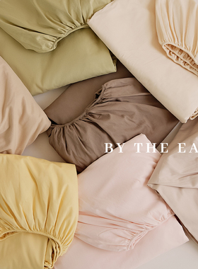 100S高支全棉磨毛床单双人床笠床单简约纯色床罩加厚秋冬单件床品