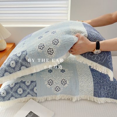 色织北欧风一对装透气枕巾威廉