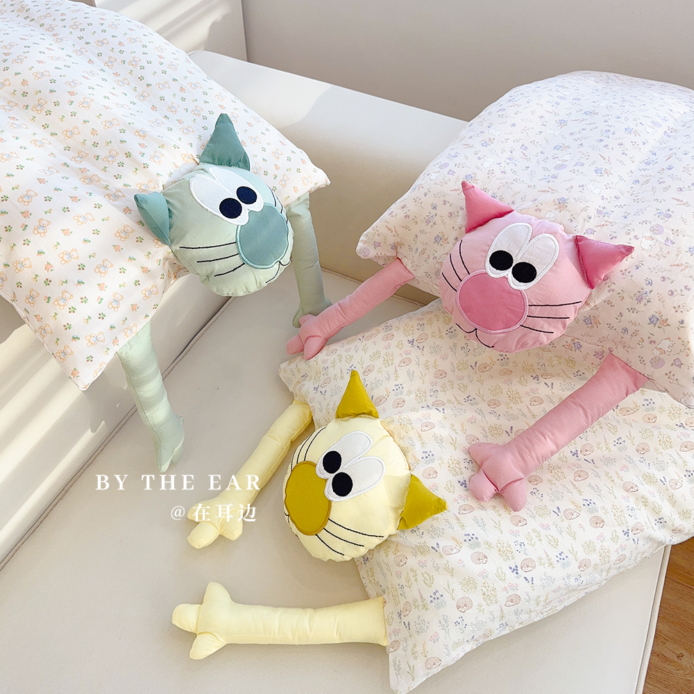 可爱卡通全棉双层纱枕头枕芯
