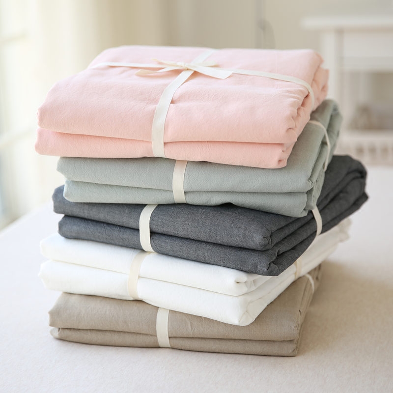 在耳边日式简约风被套新疆棉素色