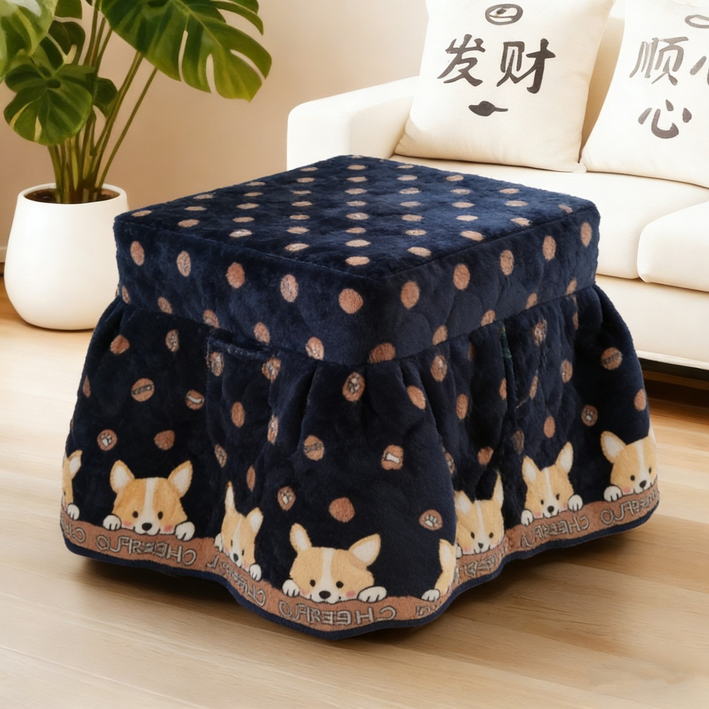 双面加绒加厚烤火罩烤火架罩家用正方形烤火罩长方形电暖桌罩桌布,居家布艺,烤火罩,淘宝优惠券,粉丝福利购,淘宝优惠卷