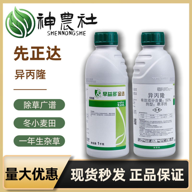 先正达50%异丙隆悬浮剂早熟禾看麦娘菵草等小麦田专用农药除草剂