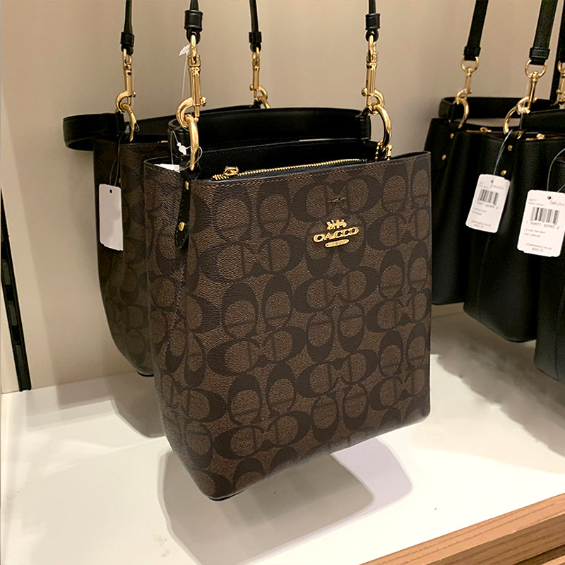 【蔻家正品】奥莱代购真皮水桶包