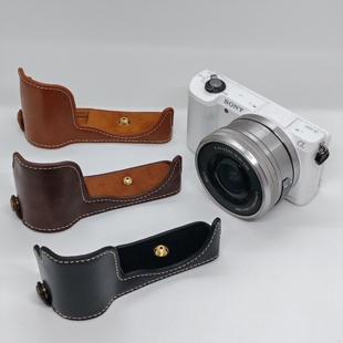 适用索尼A5000/A5100相机座皮质轻便相机座简约结实便携抗压