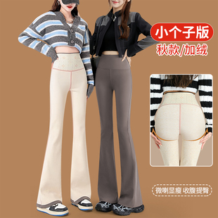 微喇鲨鱼裤 女外穿秋冬加绒瑜伽小个子高腰收腹提臀喇叭马蹄打底裤