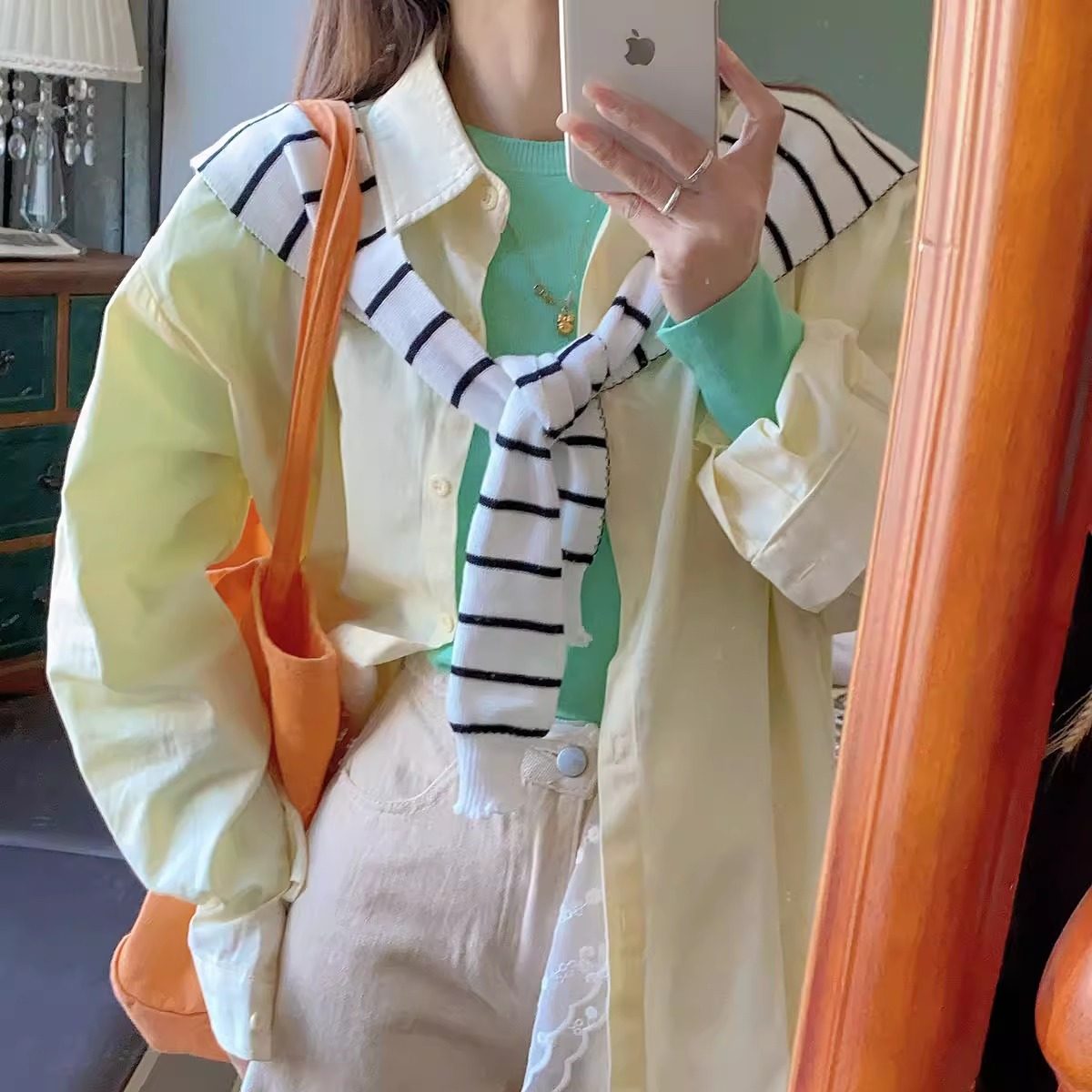 iuui·le 多色长袖衬衫2025新款纯色复古百搭宽松叠穿小个子衬衣,女装/女士精品,衬衫,淘宝优惠券,粉丝福利购,淘宝优惠卷