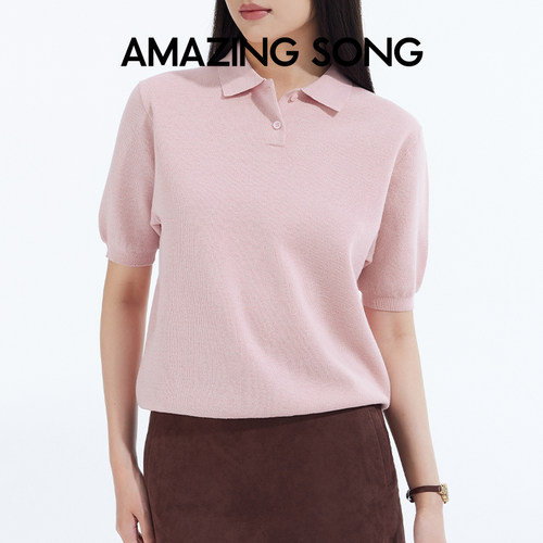 AmazingSong乙颂翻领短袖POLO衫