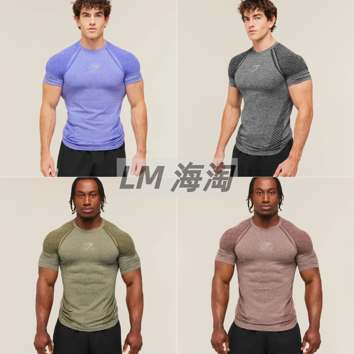 正品代购GYMSHARK Devant限时返场男健身T恤速干修身运动上衣短袖