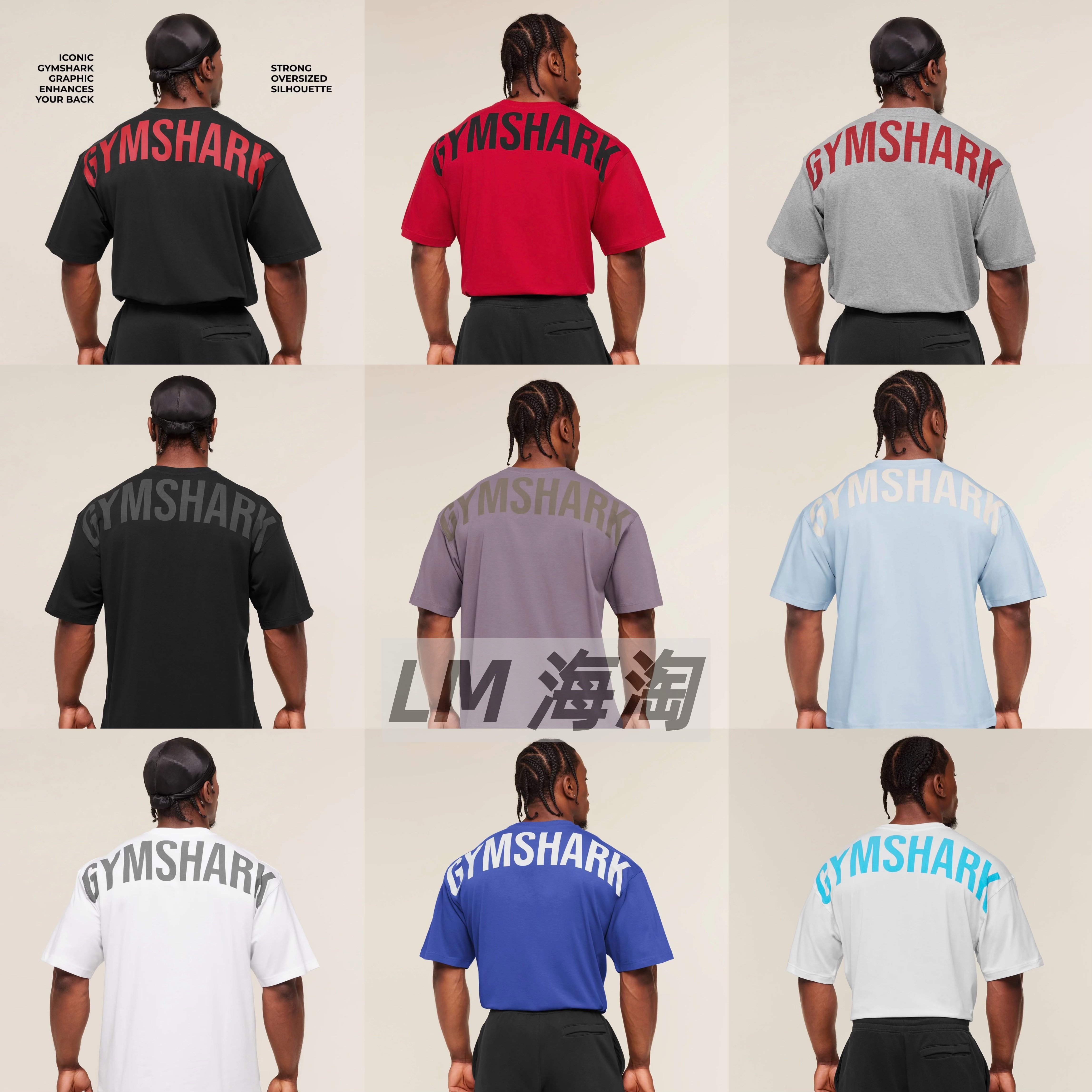 正品代购GYMSHARK2025power夏季新款健身短袖运动宽松透气T恤