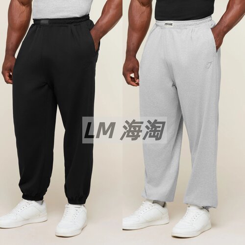 官网代购GYMSHARK Jersey Pumper健身运动束脚长裤宽松跑步休闲裤