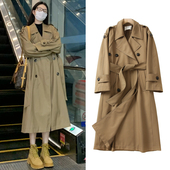 廓形大翻领双排扣中长款 巴黎旧梦经典 气质风衣外套女 风衣 ZM同款